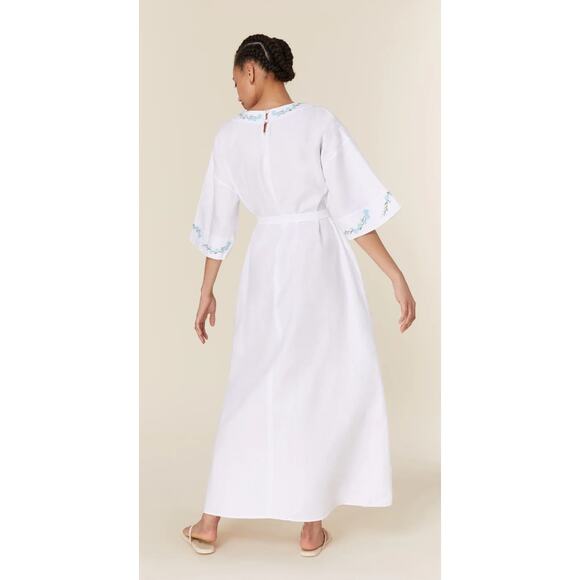 NWT Andie Swim X Fanm Mon Collaboration Kepez Linen Dress White Size Small - Picture 5 of 7
